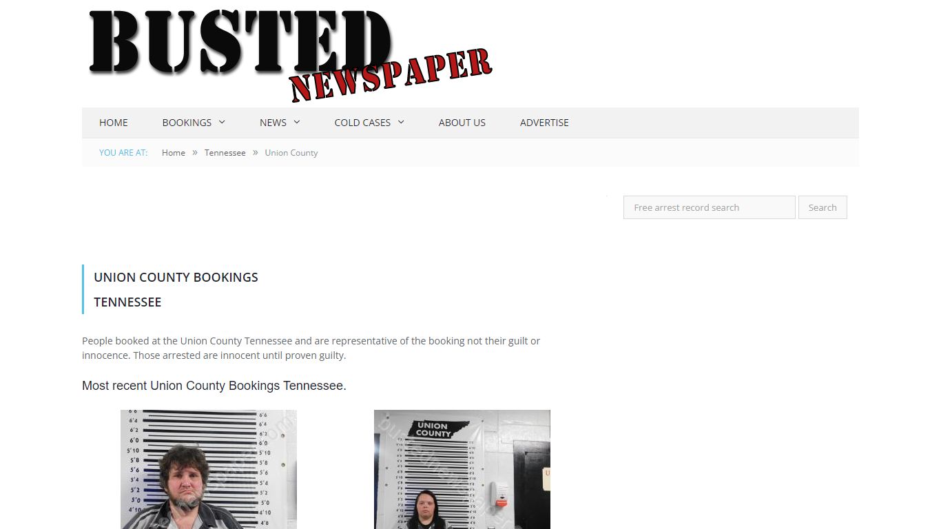Union County, TN Mugshots - BUSTEDNEWSPAPER.COM